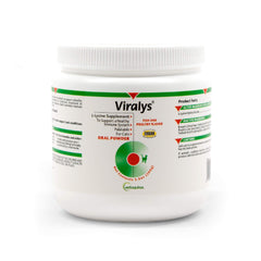 Vetoquinol Viralys pour chats et chatons, poudre Lysine, soutien potentiel immunitaire.