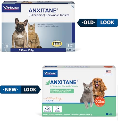 Tablettes goût poulet Virbac ANXITANE®, faciles à donner lors de situations stressantes.