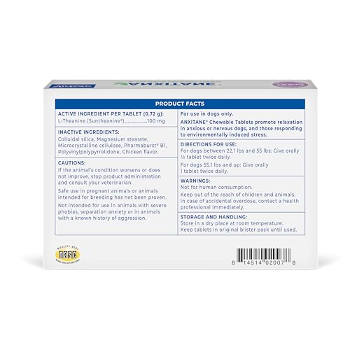 Virbac ANXITANE relaxation voyage stress aide le trajet du chien.