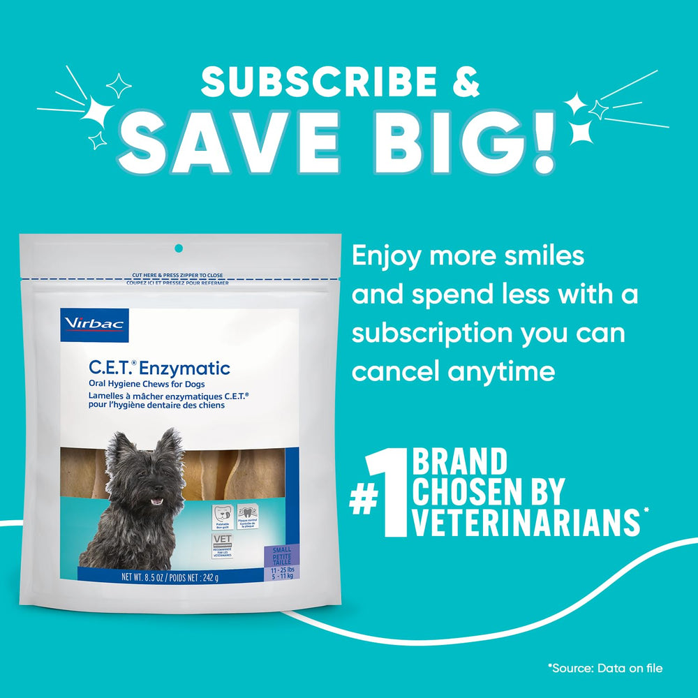 Virbac C.E.T. format petit chien, idéal pour les chiens de taille réduite.