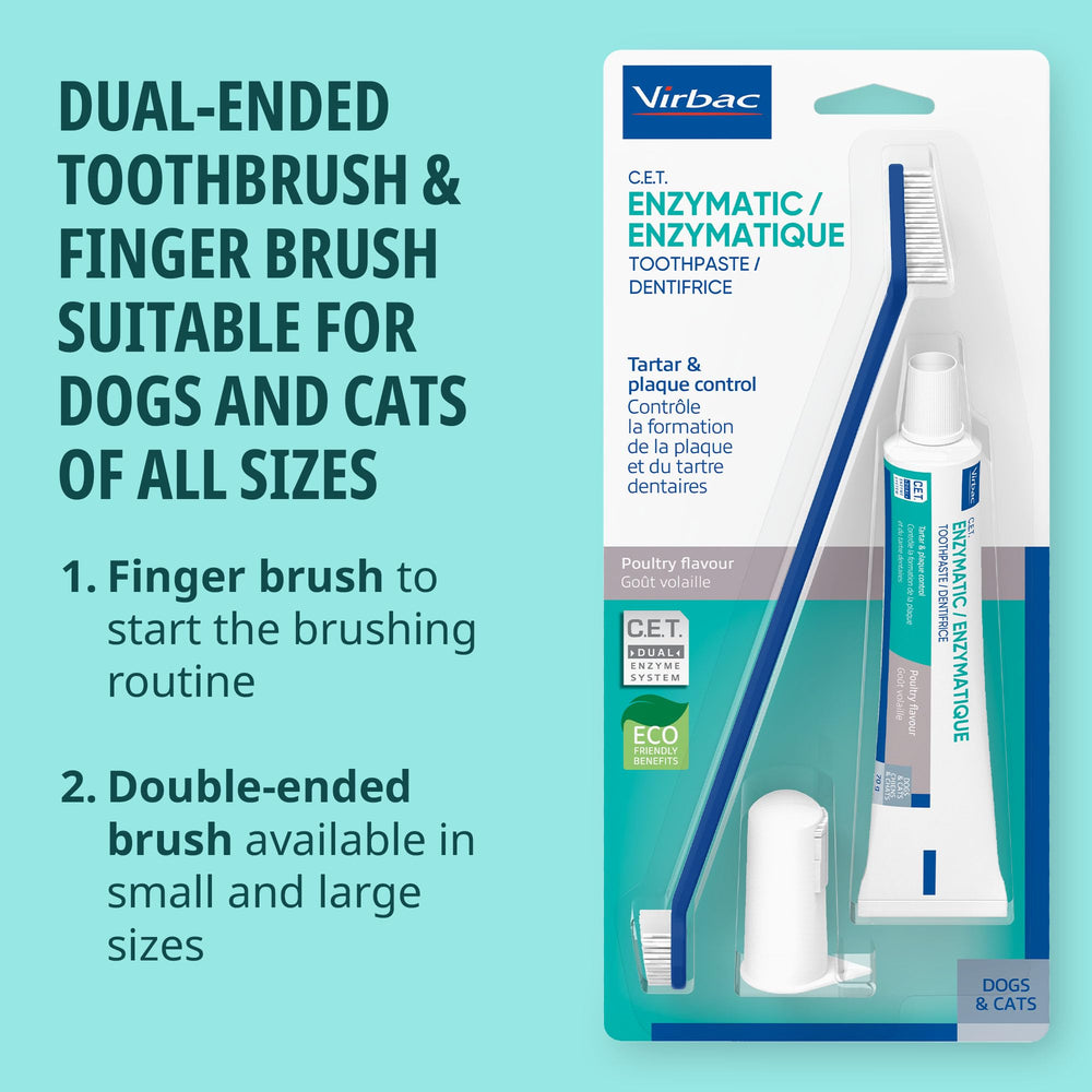 Virbac choisi par vétérinaires, marque de référence pour l'hygiène bucco-dentaire.