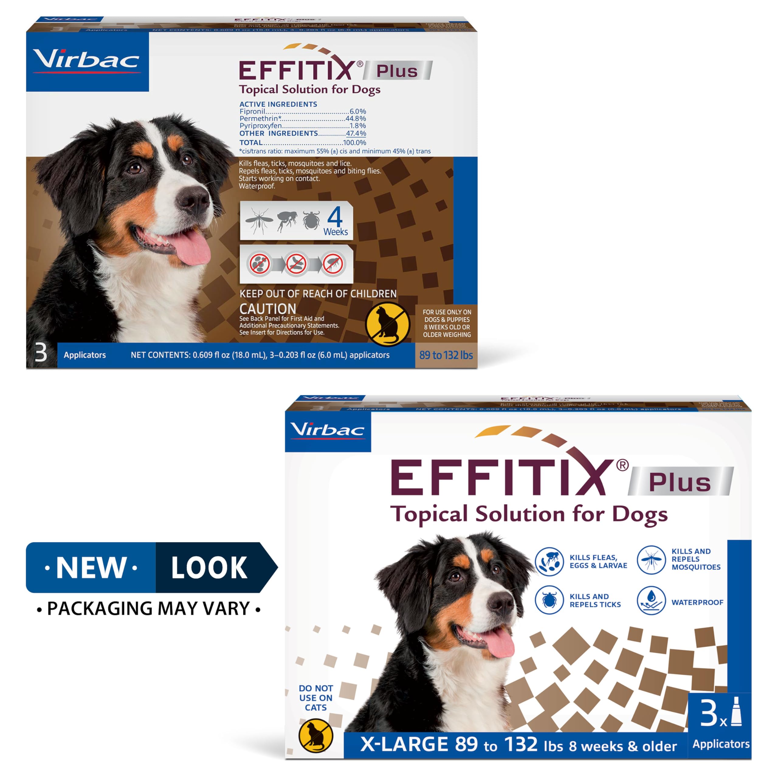Protection contre puces et tiques pour chien Virbac Effitix Plus