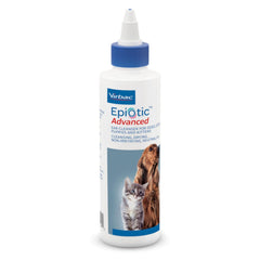 Virbac Epi-Otic nettoyant auriculaire doux pour un entretien régulier.