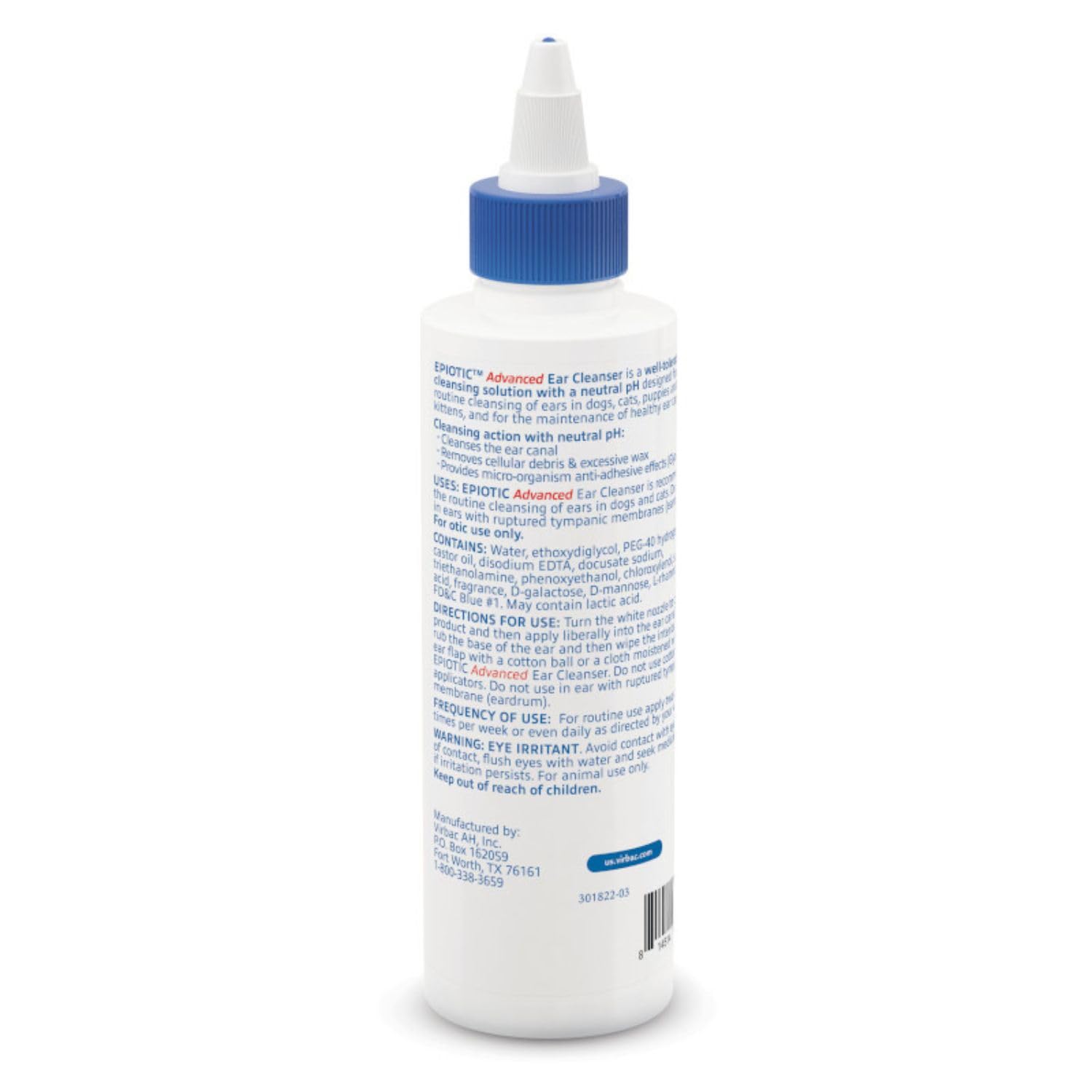 Virbac Epi-Otic dégage une odeur citronnée légère après application.