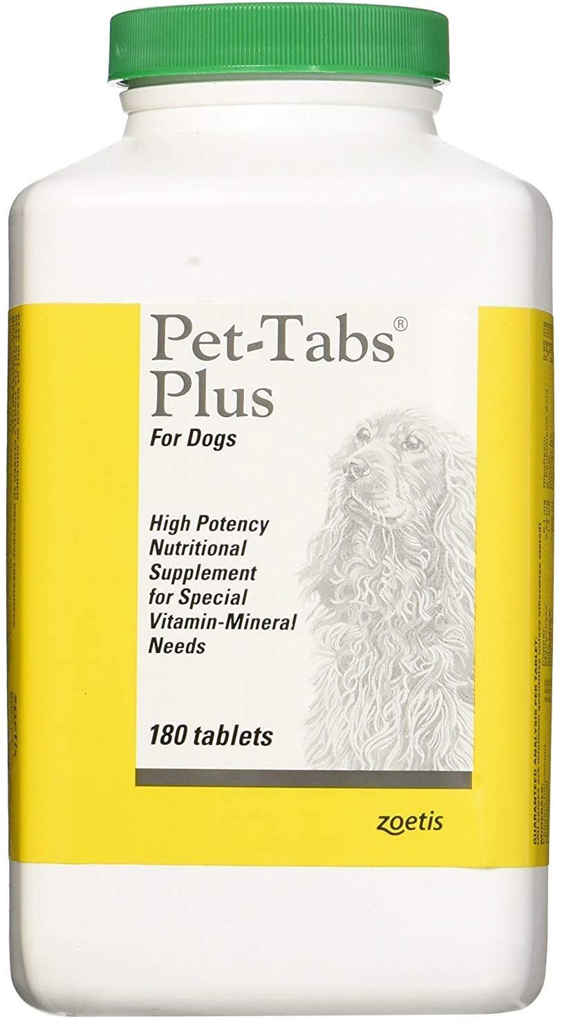 Virbac Pet-Tabs Plus pour chiens – comprimés à mâcher faciles, soutiennent le pelage et l'énergie.