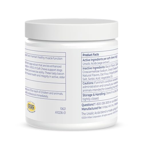 Virbac URSOLYX bouchées molles saveur bacon, récompense appétente pour chien.