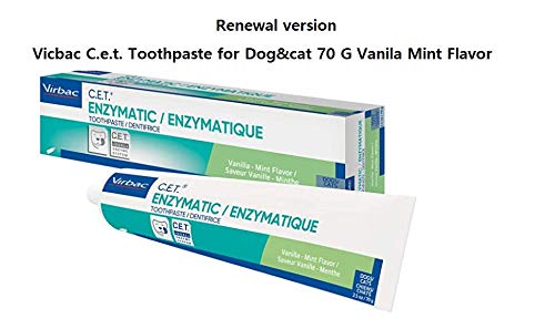 Virbac Vicbac dentifrice vanille menthe, application simple sur la brosse à dents.