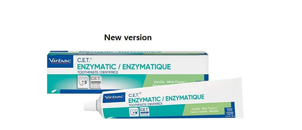 Virbac Vicbac dentifrice vanille menthe, texture pâte facile à accepter par les animaux.