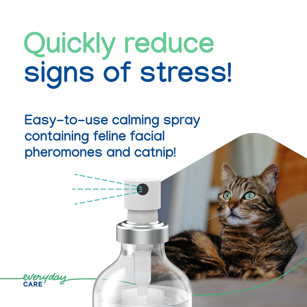 Virbac ZENIFEL Spray – chat stressé, visage apaisé après utilisation.