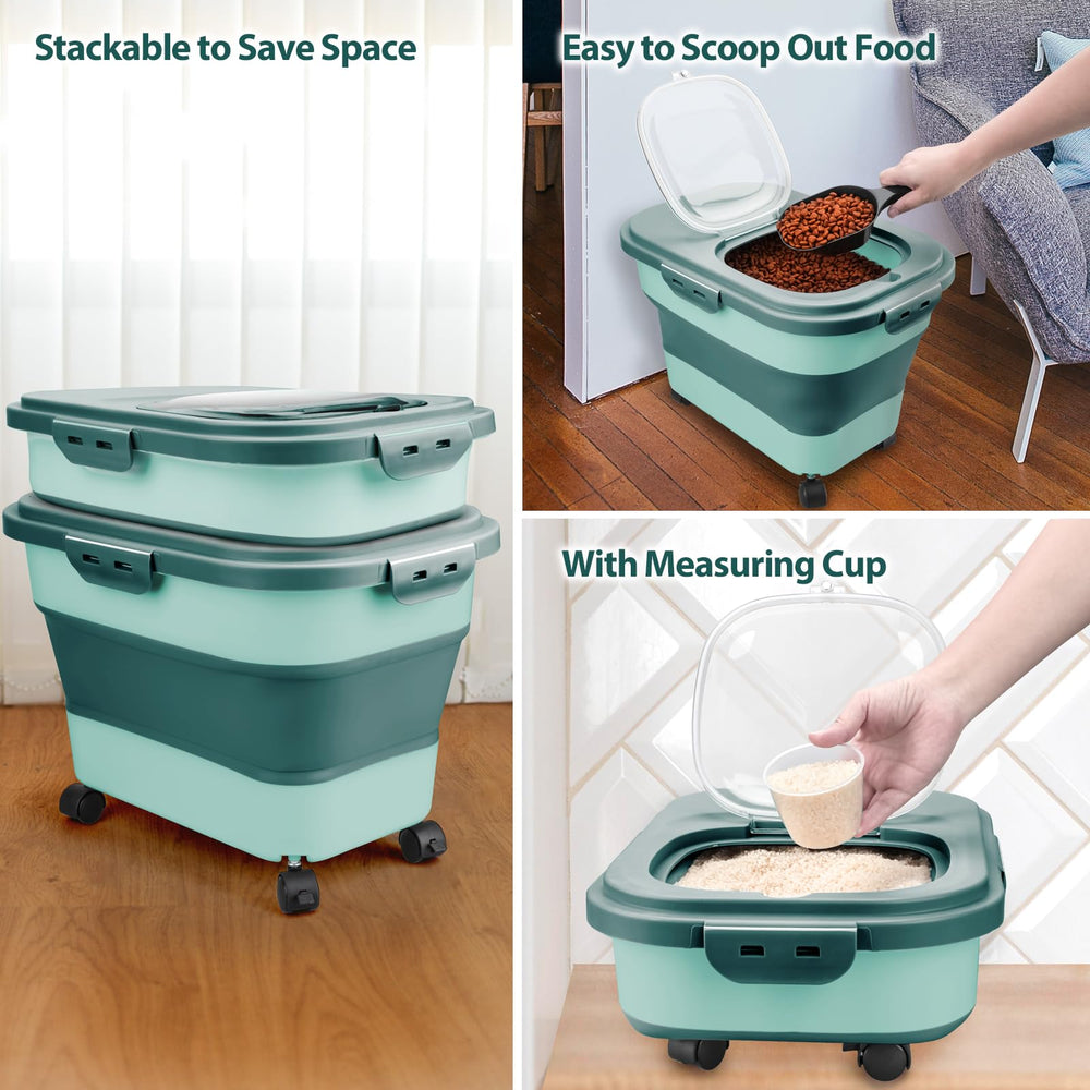 Viretec Utilisation pratique en cuisine et armoire, nourriture bien organisée.