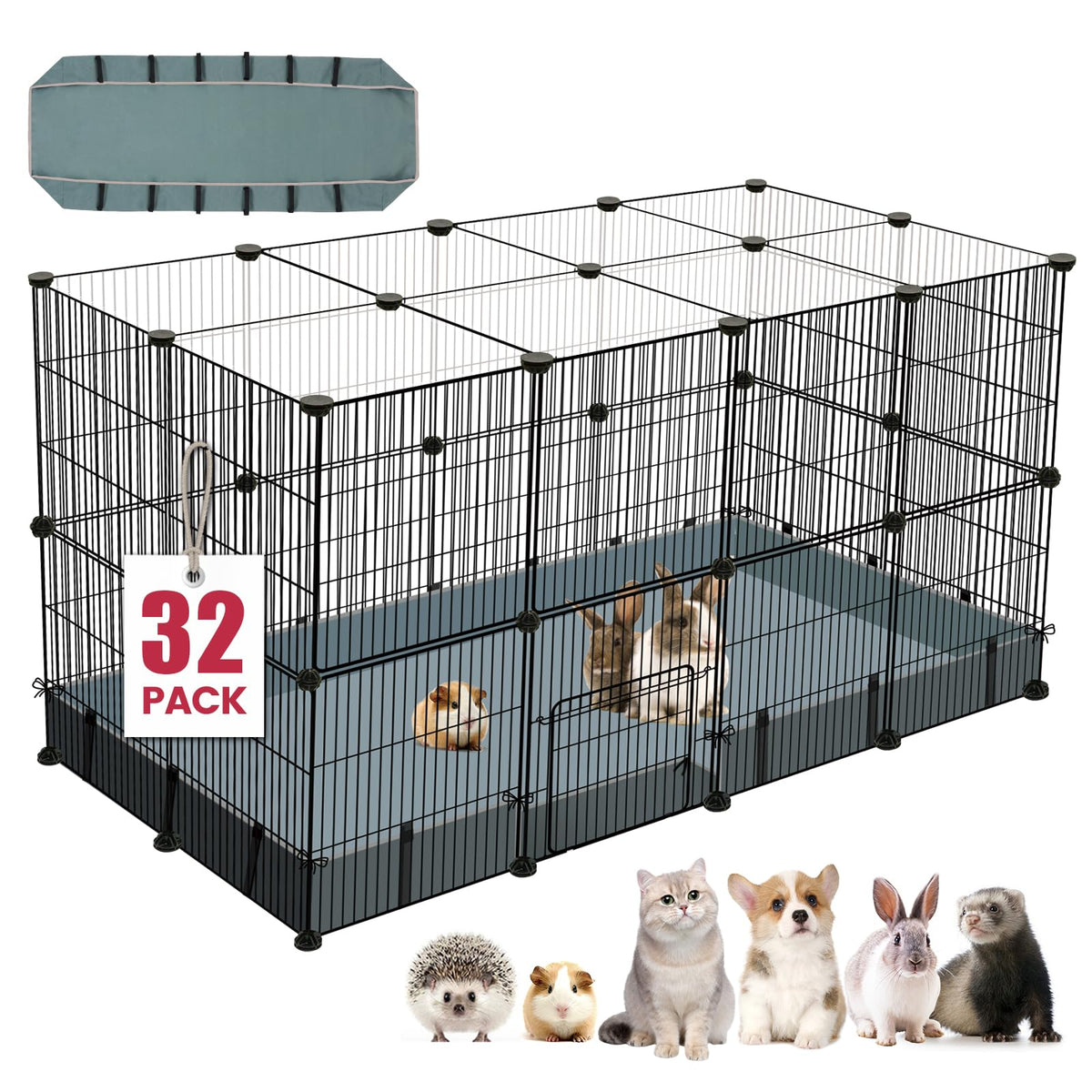 Viscoo cage petits animaux ensemble durable pour intérieur et extérieur