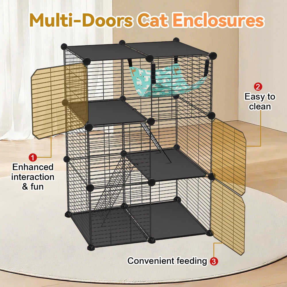 Design anti-basculement VISCOO, stabilité renforcée pour chats et petits animaux.