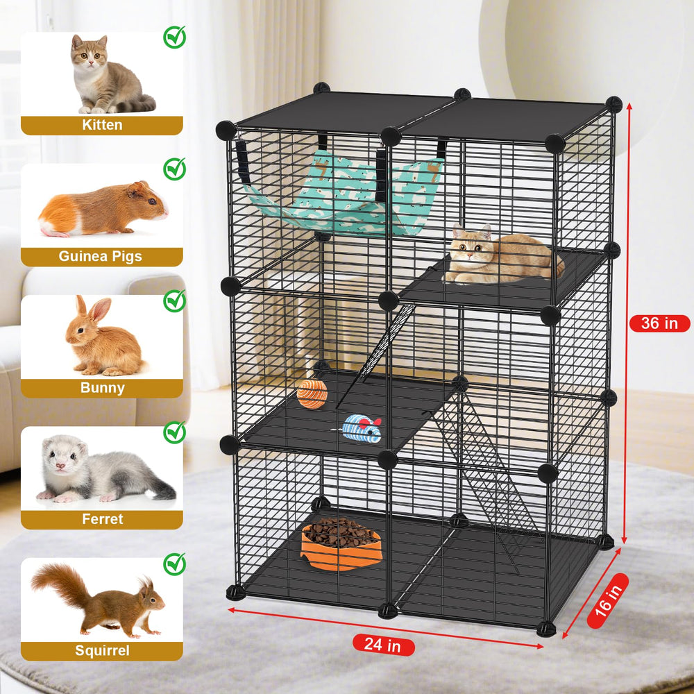 VISCOO Cat Cage avec hamac inclus, confort immédiat pour les chatons.
