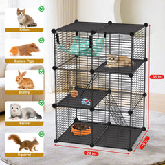 VISCOO Cat Cage avec hamac inclus, confort immédiat pour les chatons.