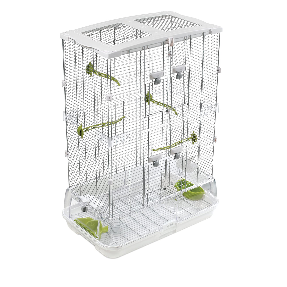 Vision M02 cage en fil pour perruches ondulées, espace généreux pour bouger.