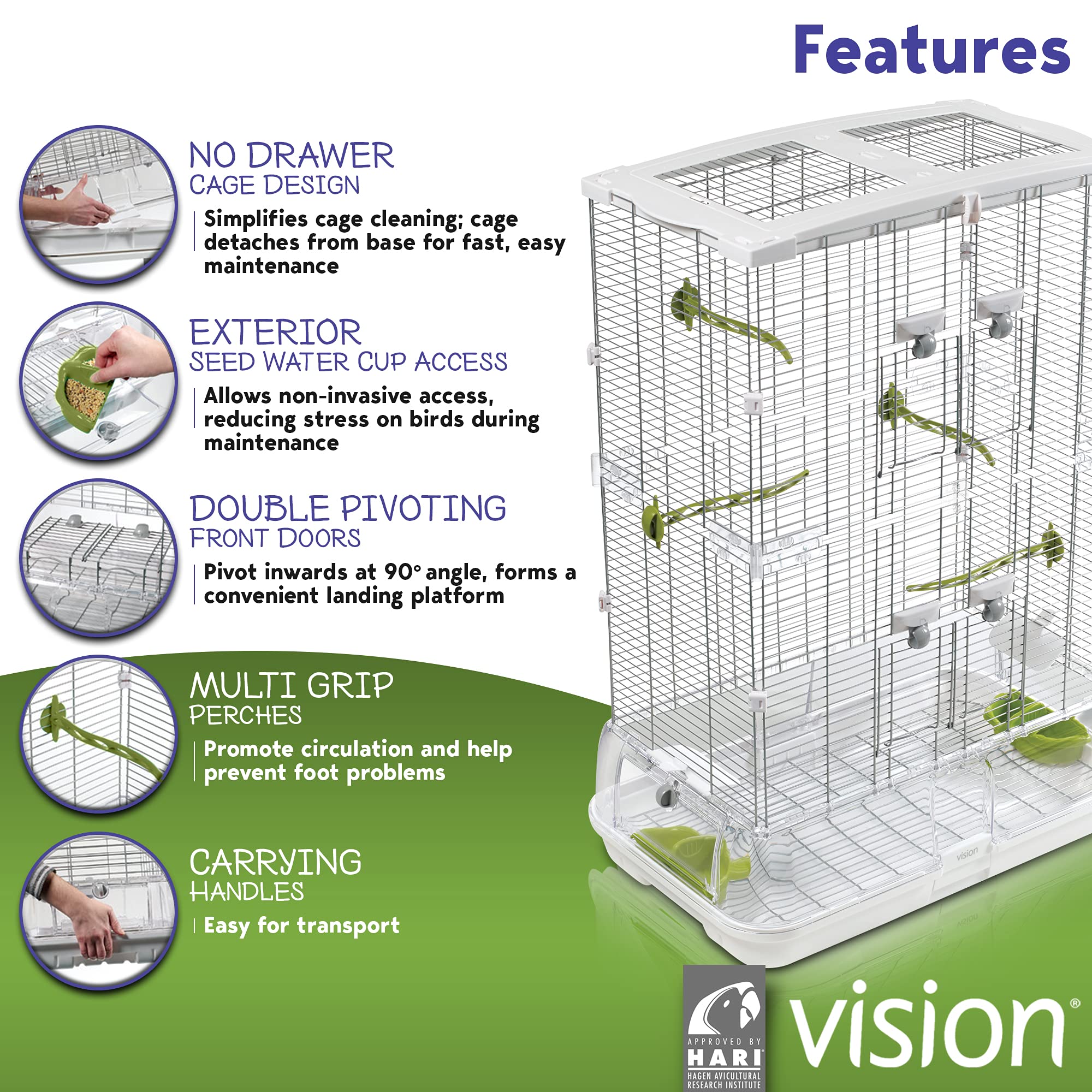 Vision M02 protections contre les déchets, garde l’intérieur propre.