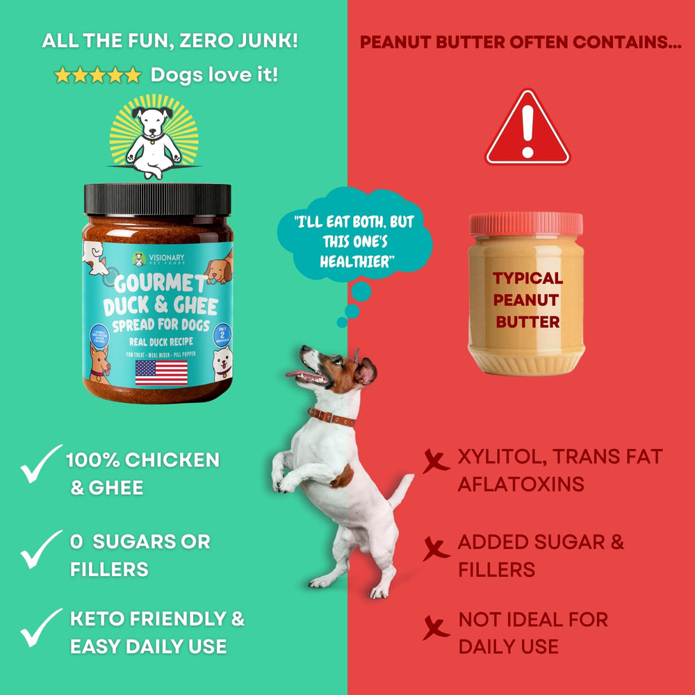 Visionary Pet Foods Pâte de Canard emballe un jouet d'enrichissement pour stimulation mentale.