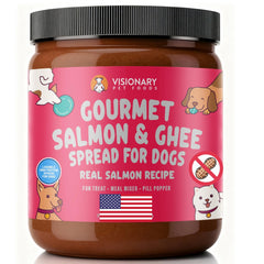 Visionary Pet Foods Pâte Saumon bocal: friandise riche en protéines pour chiens.