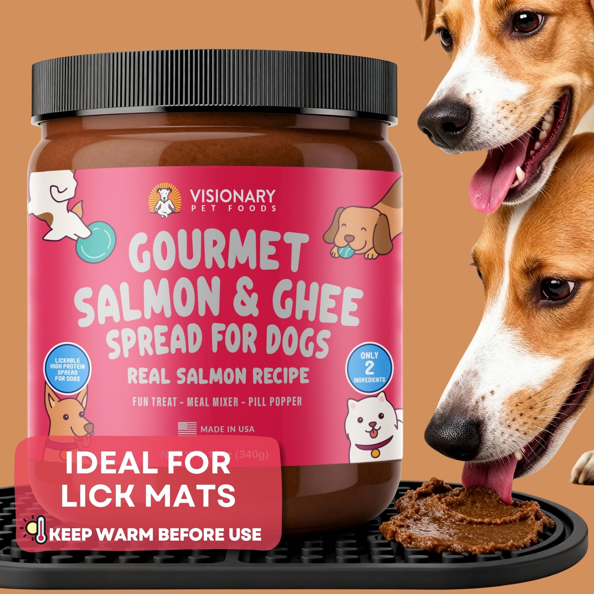Visionary Pet Foods Pâte Saumon poches pilules: facilite le remplissage des capsules.