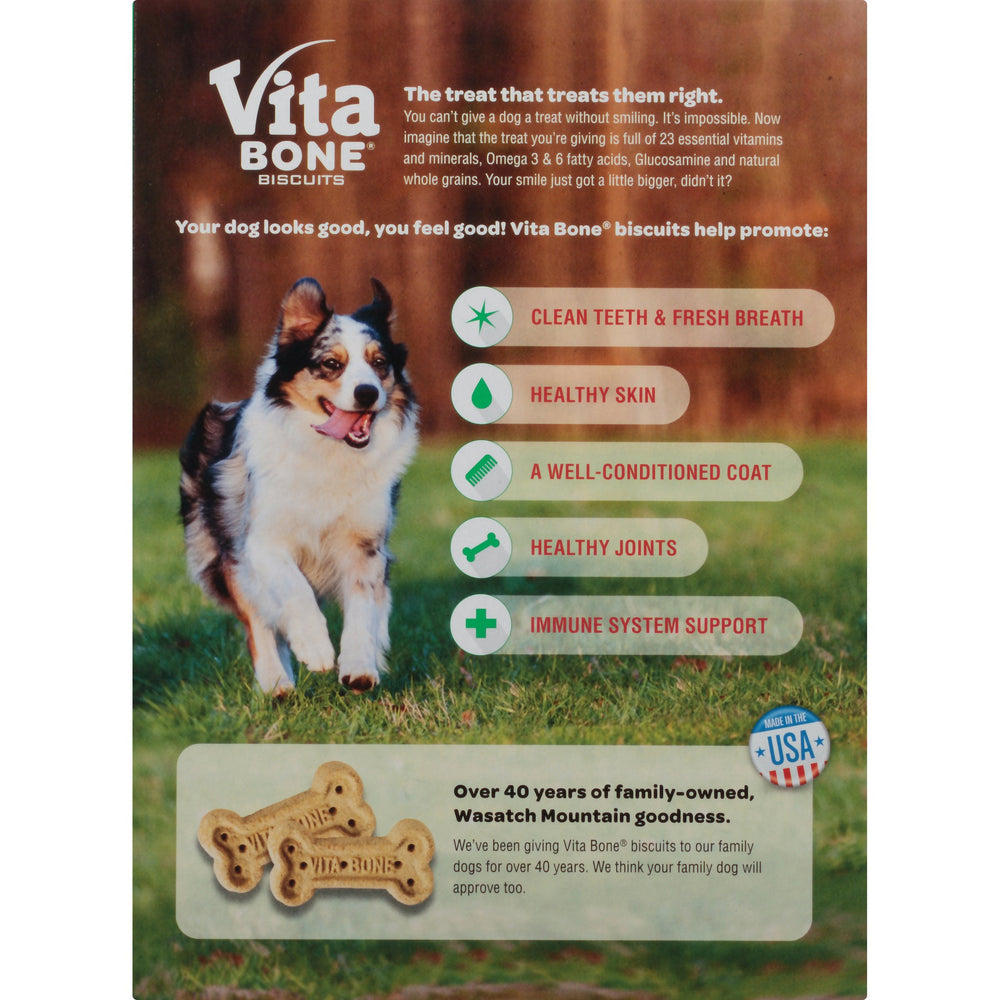 Vita Bone Original Biscuits montre une texture croustillante pour une haleine plus fraîche.