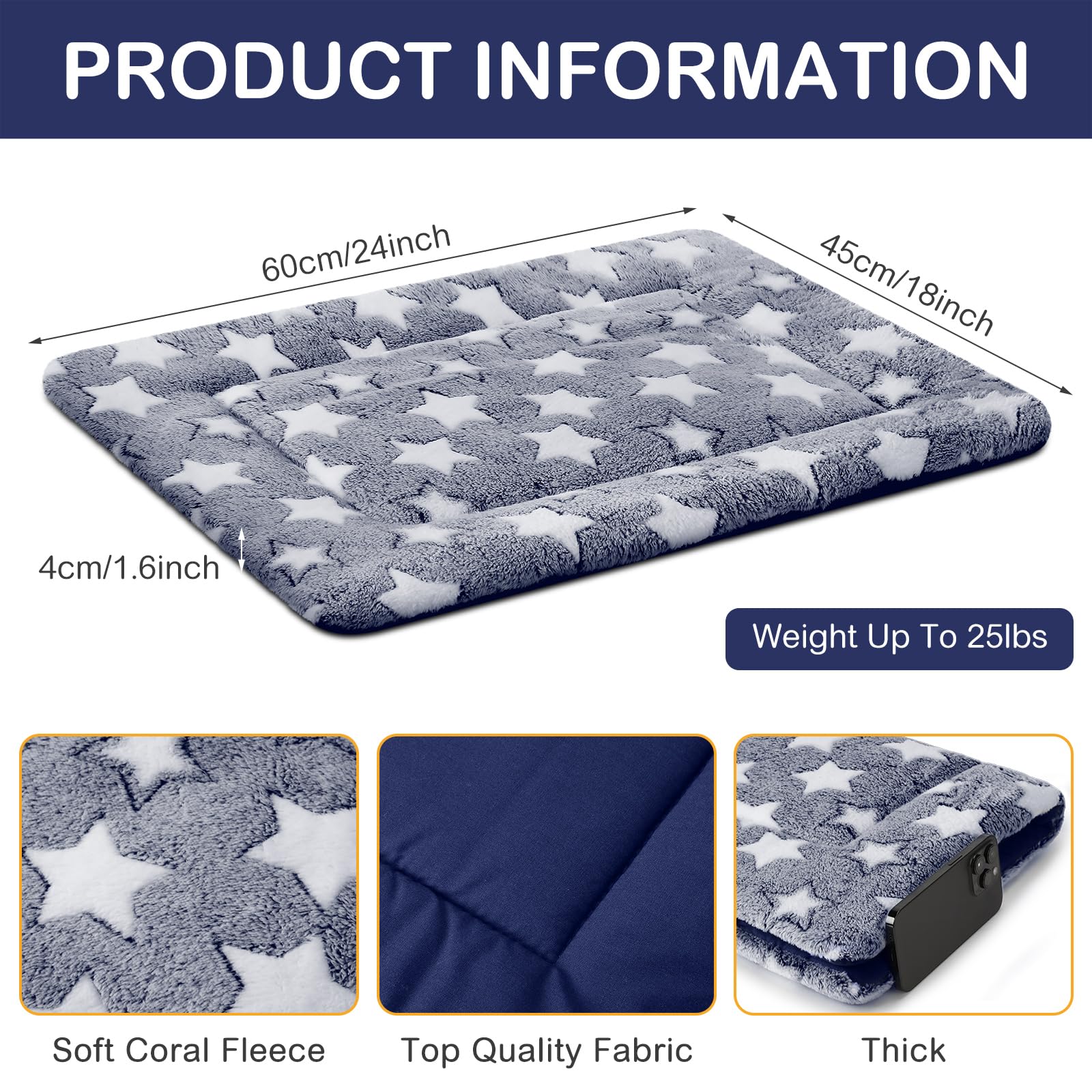 Face réversible du tapis VitalCozy pour saisons froides et chaudes.