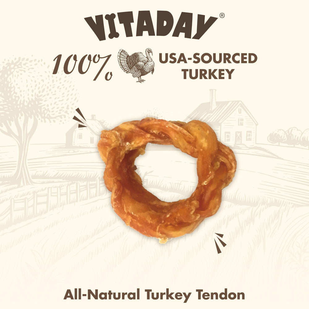 Vitaday Tendons de Dinde – dentition saine grâce à l’action nettoyante naturelle pendant la mastication