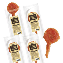 Vitaday Tendons dinde: emballage lot de 4, friandise naturelle pour chien.