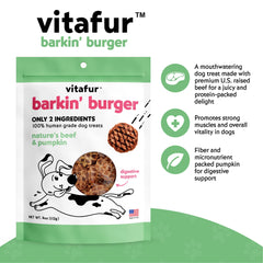 Vitafur Barkin Burger digestion saine, fibres de citrouille pour l’équilibre intestinal