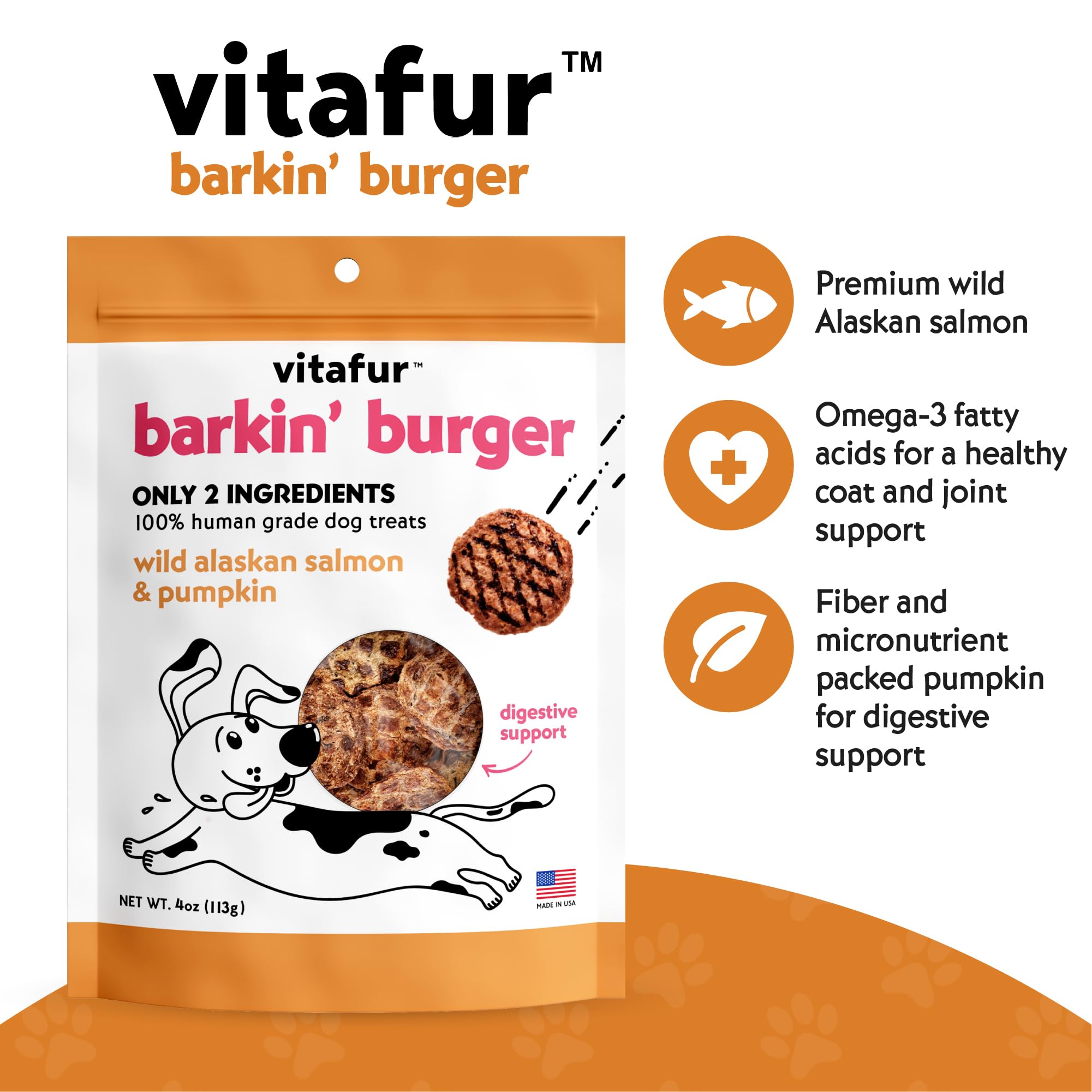 Vitafur Barkin Burger sans cereales, option adaptée aux sensibilités
