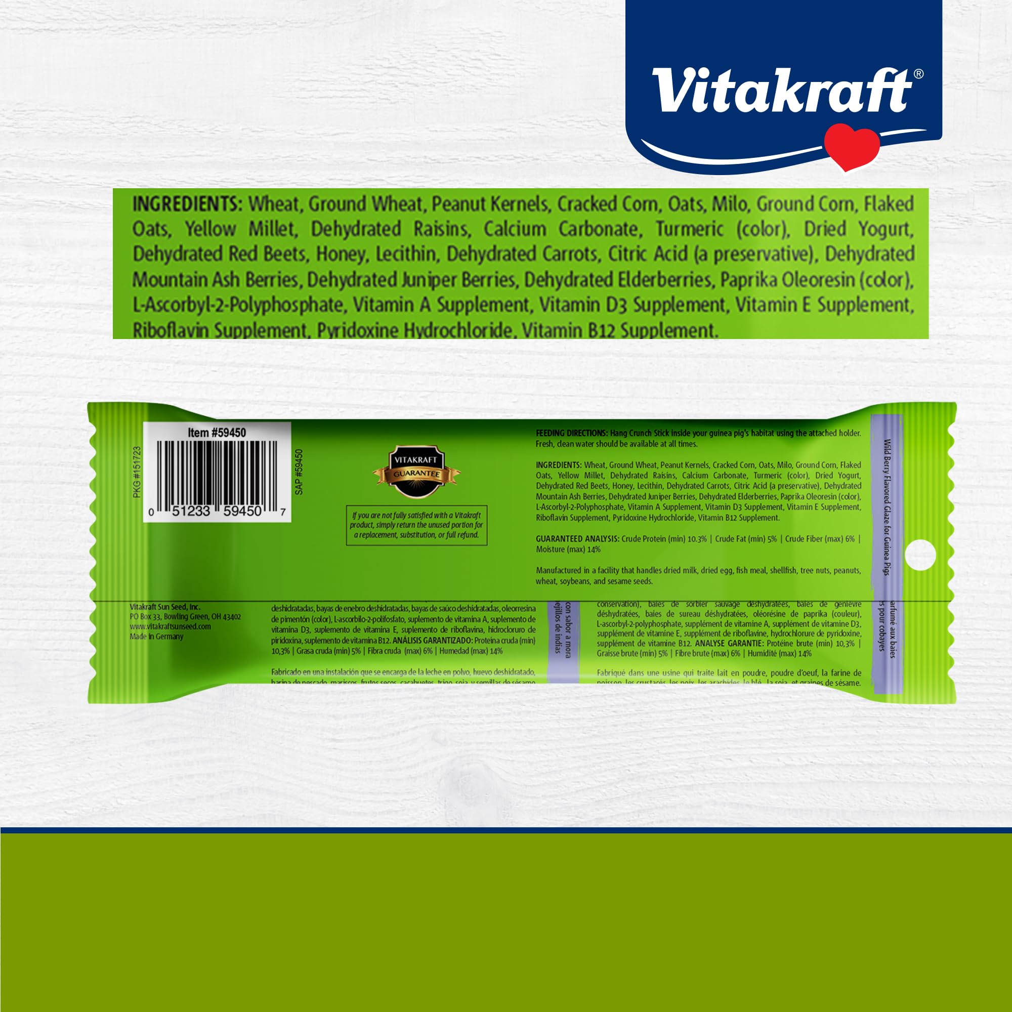 Vitakraft batonnet arôme baie sauvage – dégustation attrayante.
