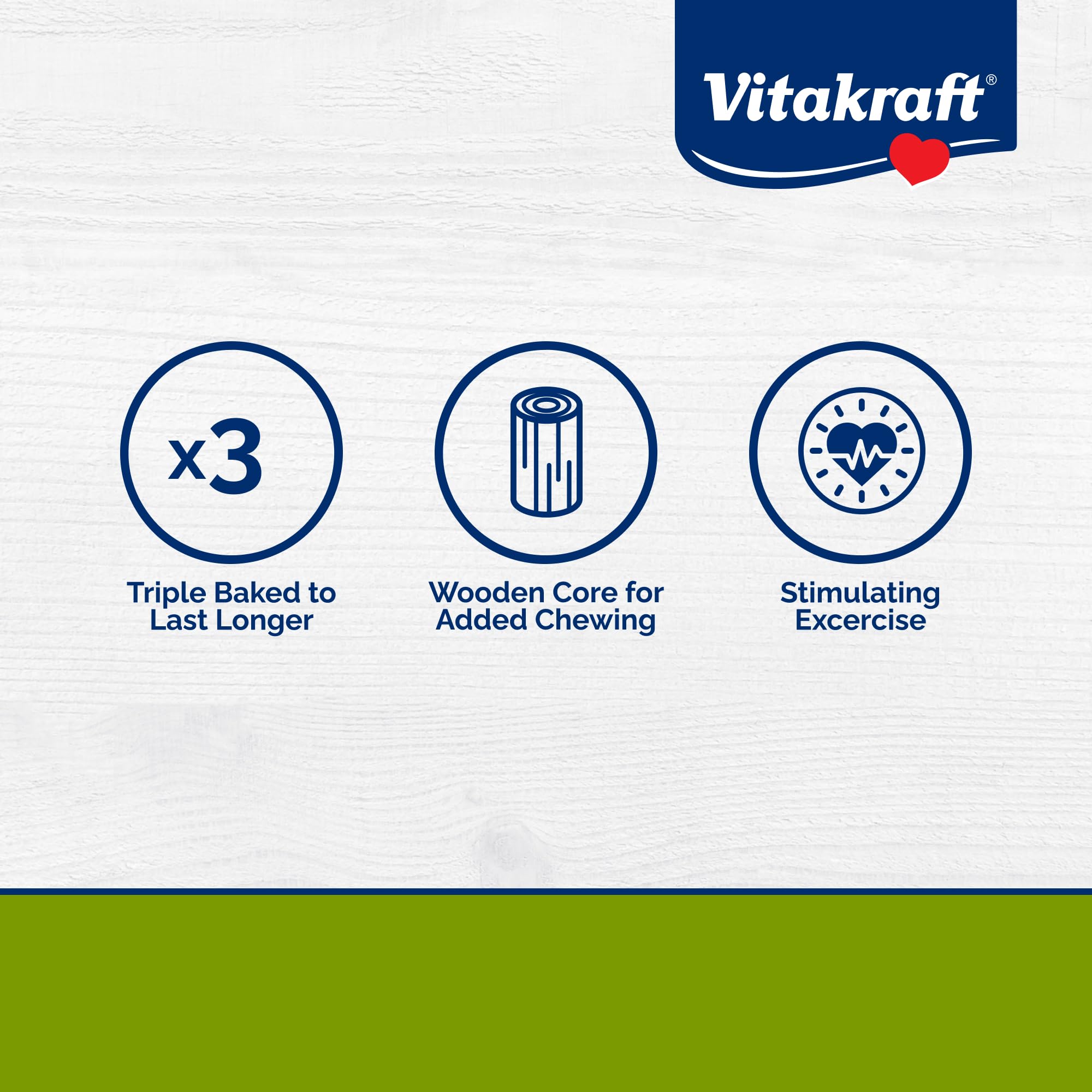 Vitakraft Bâtons Croquants grains entiers miel, texture croquante pour lapins.