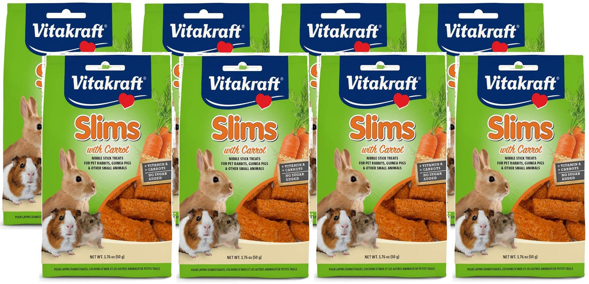 Vitakraft Carotte Slims pour lapin, croquant appétissant pour mastiquer quotidiennement et entretenir ses dents