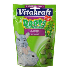 Vitakraft Chinchilla Drops Pissenlit dans une pochette pratique, récompense idéale pour chinchilla
