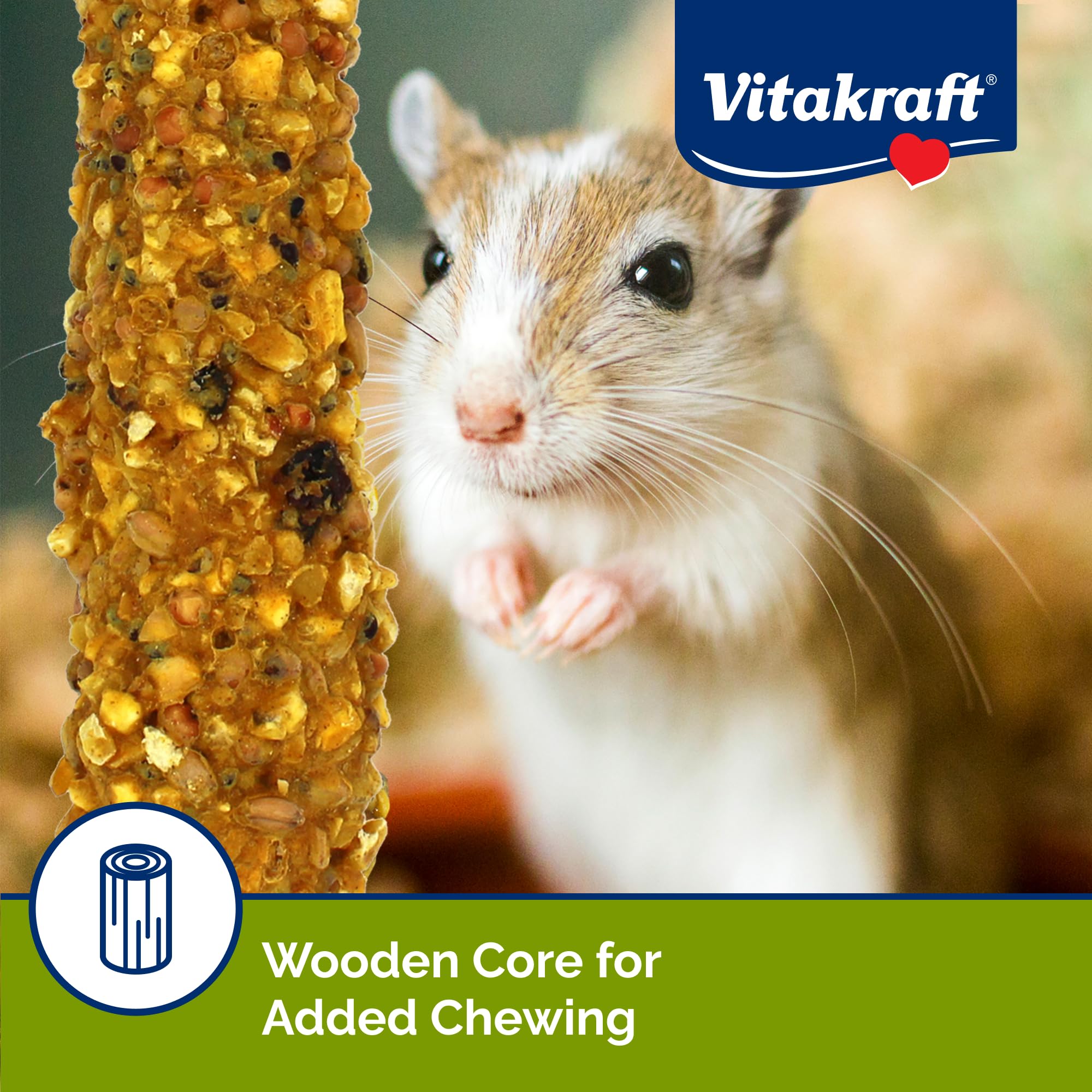 Vitakraft Crunch Sticks avec attache-cage pratique pour fixer facilement.