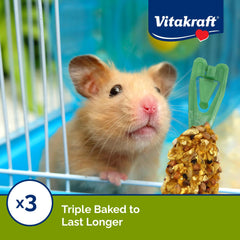 Vitakraft Crunch Sticks avec vitamines A/E/B12 et riboflavine pour l'équilibre nutritionnel.
