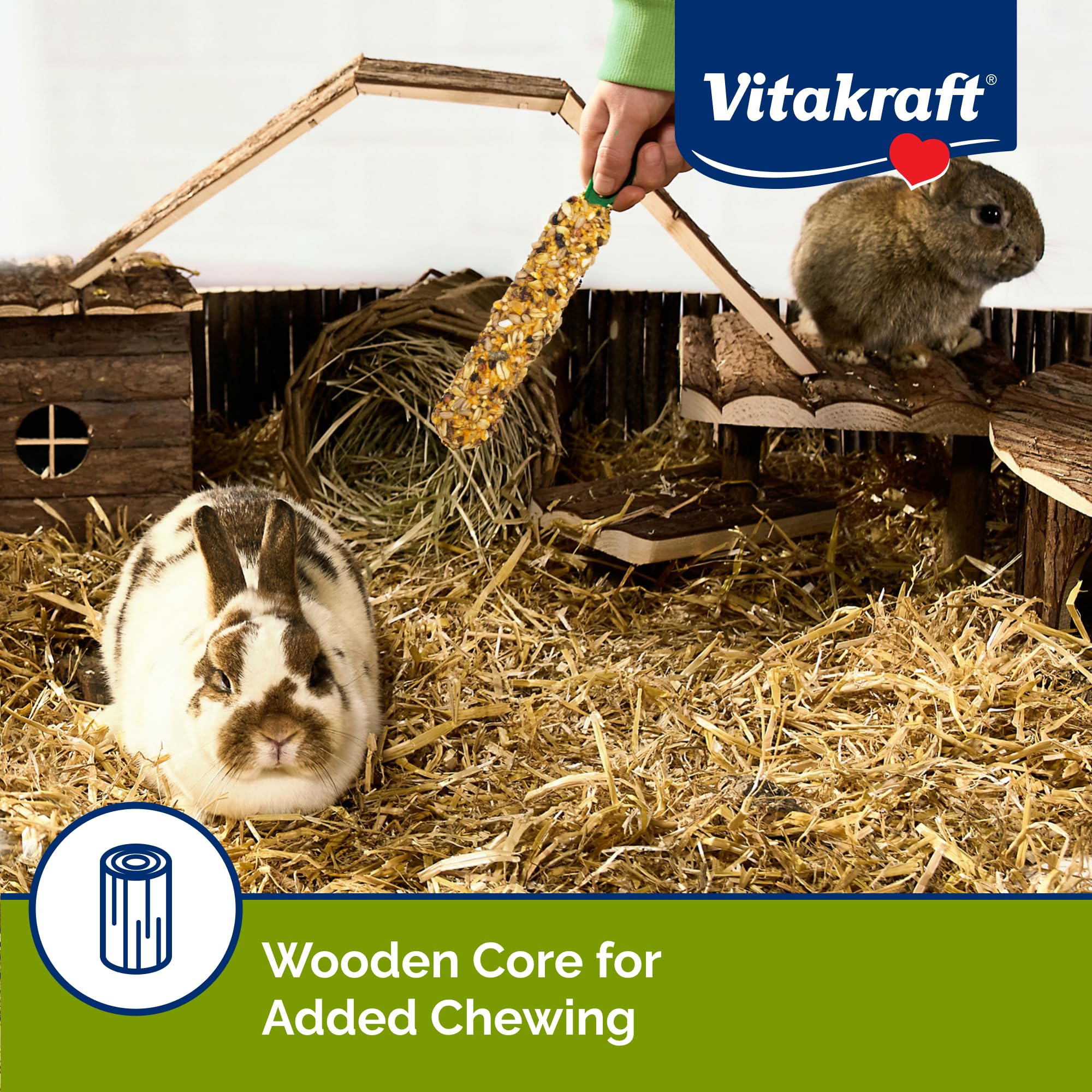 Vitakraft Crunch Sticks sans arômes artificiels — qualité naturelle pour lapin.