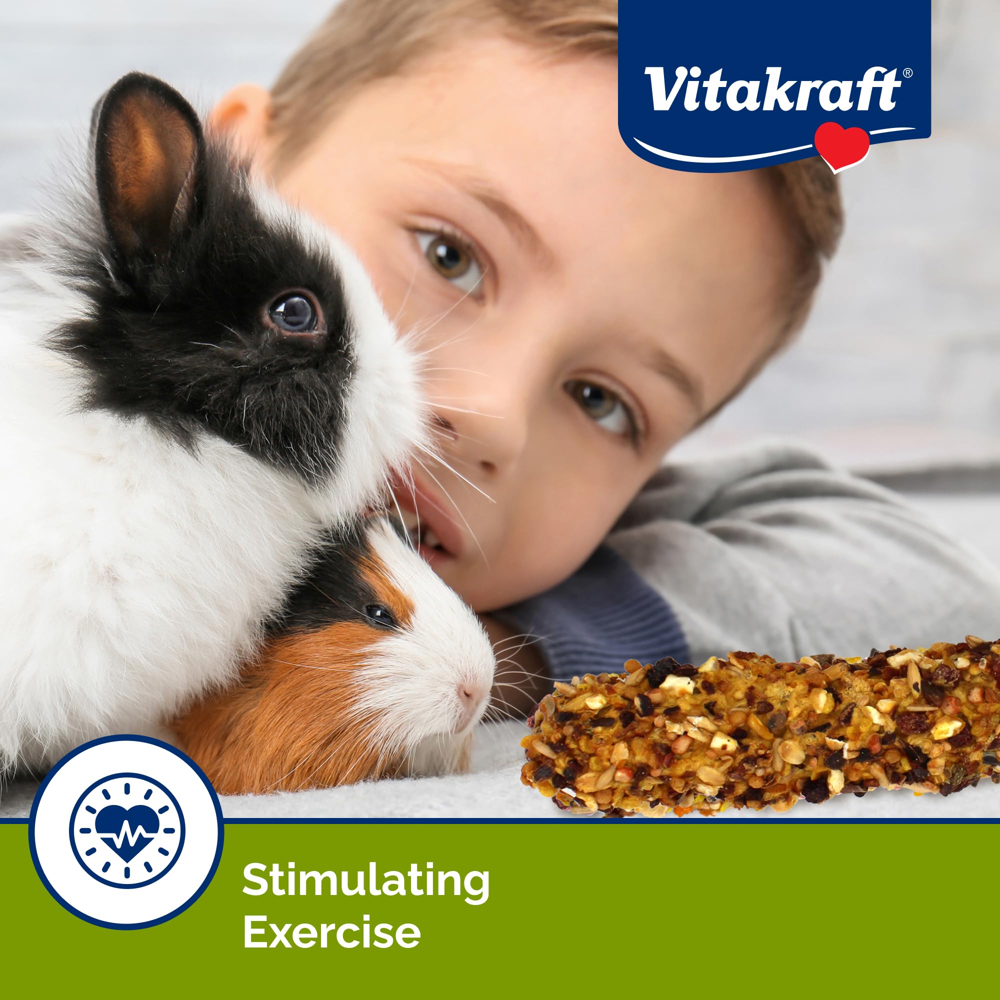 Vitakraft Crunch Sticks: mastication longue durée pour occuper l’animal.