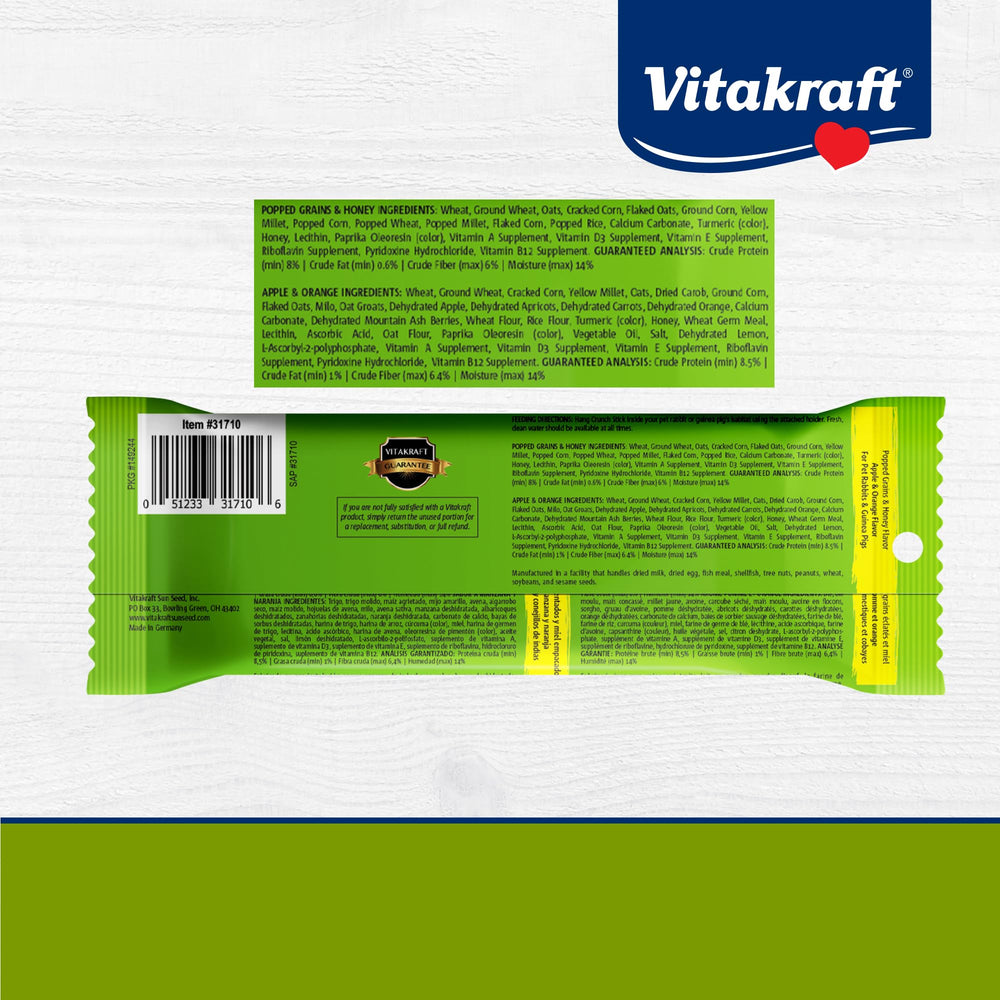 Vitakraft Crunch Sticks: stimulation mentale par exploration des couches.