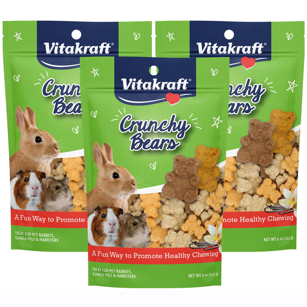 Vitakraft oursons croquants – paquet triple, pratique et facile à ranger.