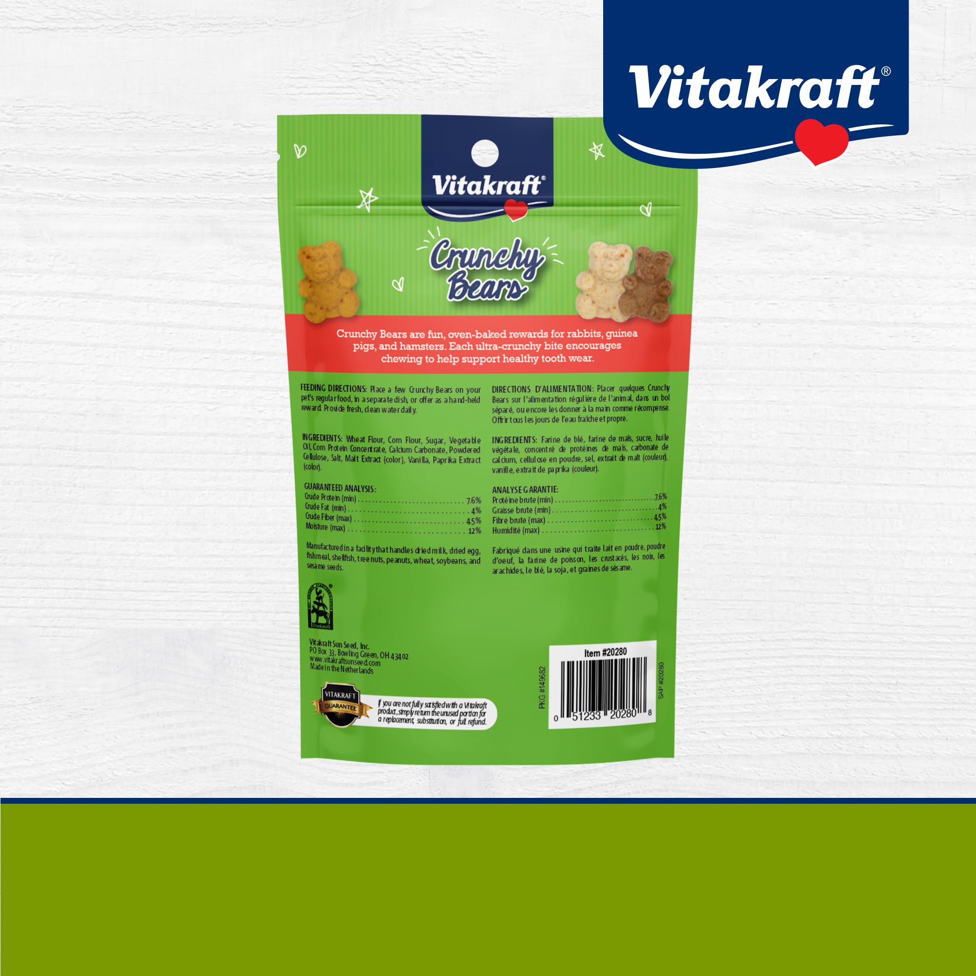 Vitakraft oursons croquants – récompense occasionnelle entre les repas.