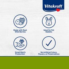Vitakraft Drops Lapin: fruits des bois et yaourt, saveur naturelle pour moments de complicité.