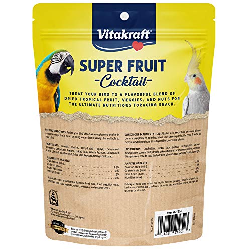 Vitakraft Fresh Super Fruit Cocktail – morceaux de fruits secs pour varier les collations.