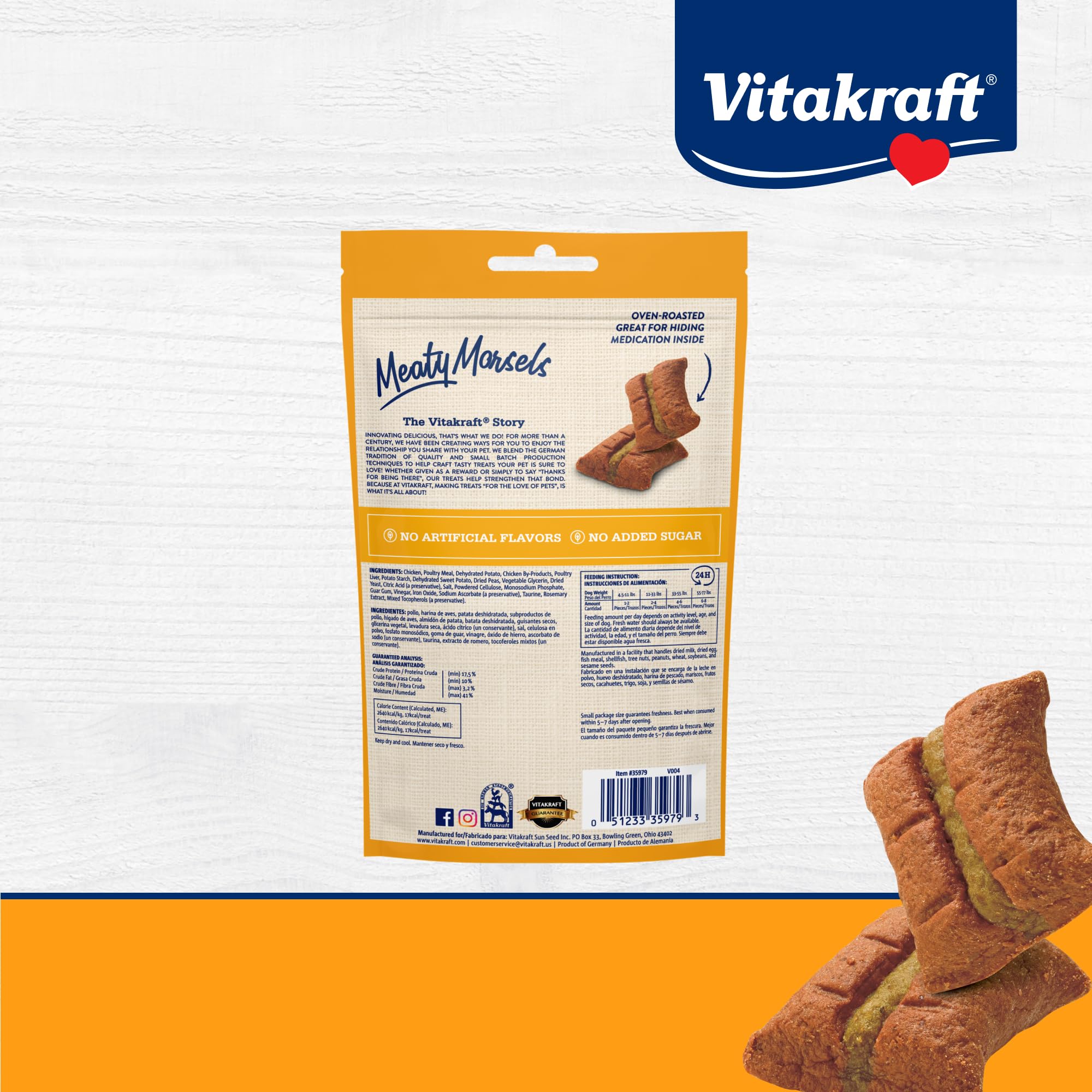 Vitakraft Meaty Morsels – sans colorants ni arômes artificiels.