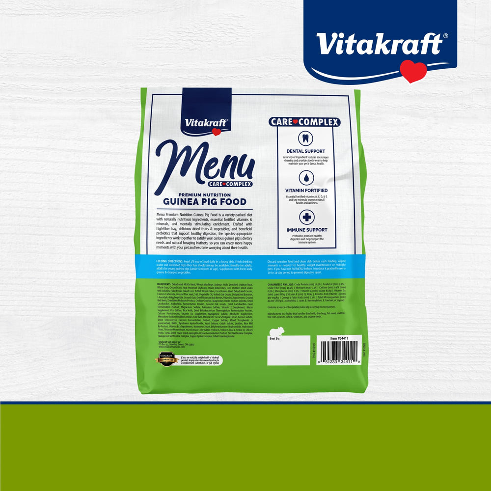 Vitakraft Menu Premium : alimentation adaptée à toutes les tranches d'âge.