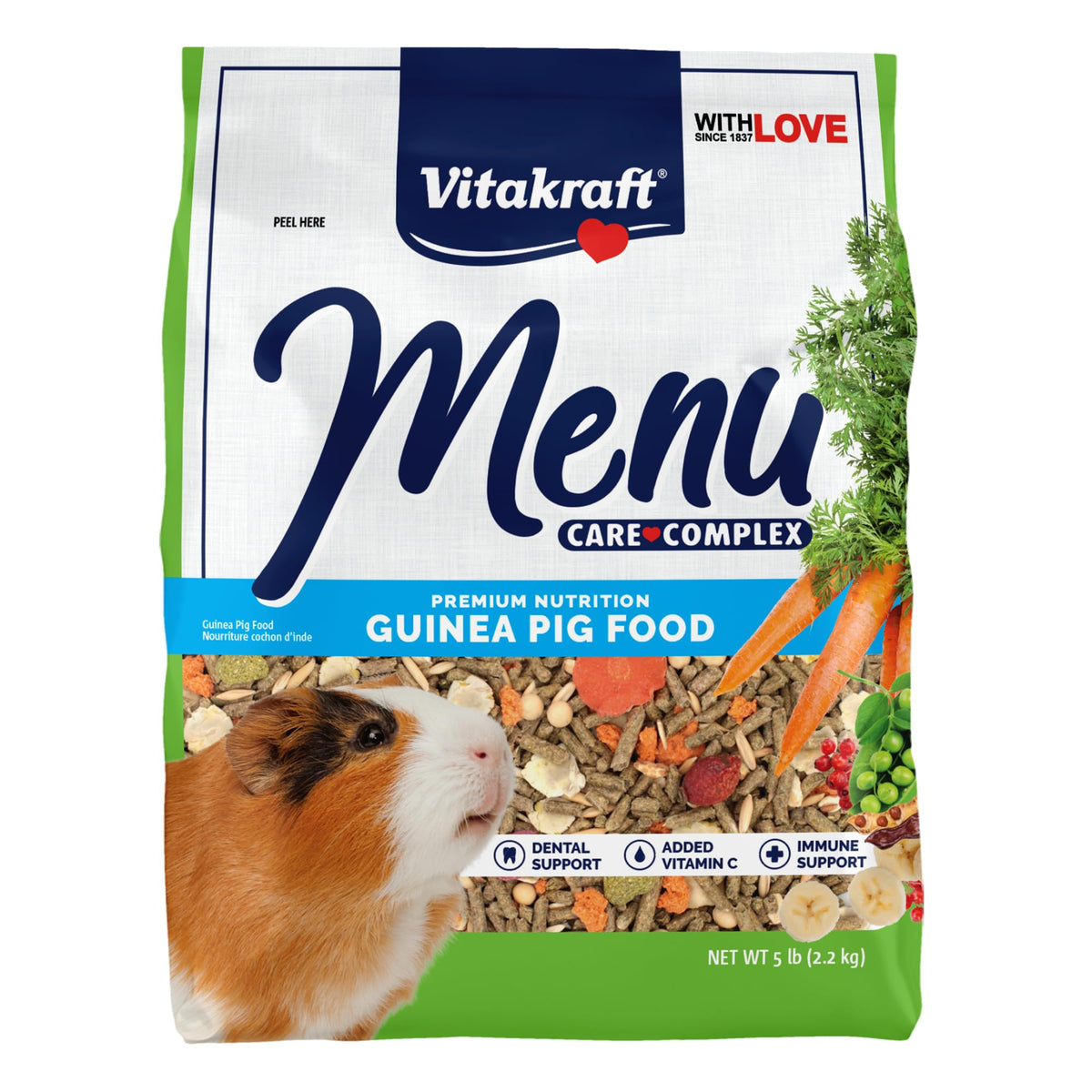 Vitakraft Menu Premium : pellets d'alfalfa riches en nutriments.