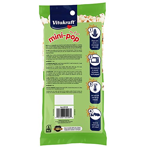 Vitakraft Mini-Pop mais non soufflé, grains stimulant l'enrichissement et le jeu.