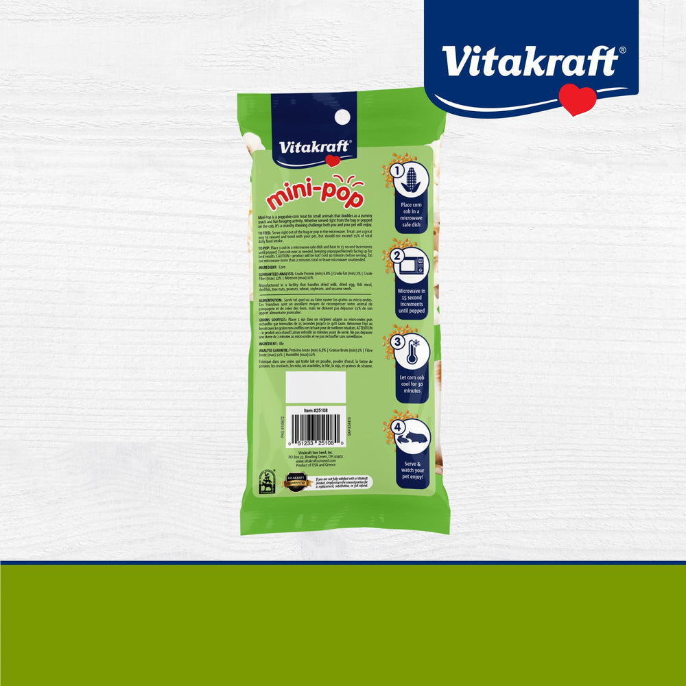 Vitakraft Mini-Pop sans additifs, naturel et sûr.