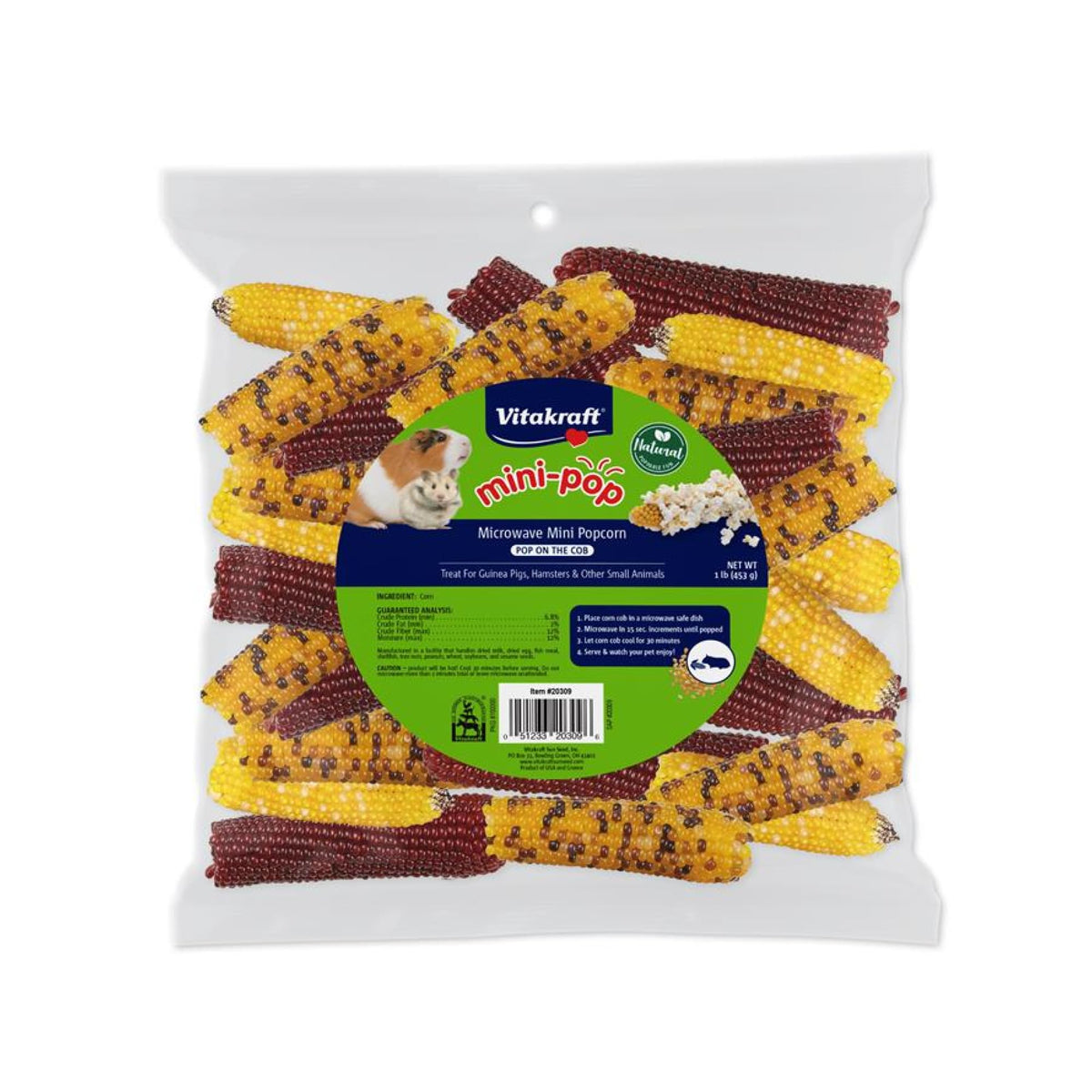 Vitakraft Mini Pops: maïs sur épi prêt à être micro-ondé pour un snack léger
