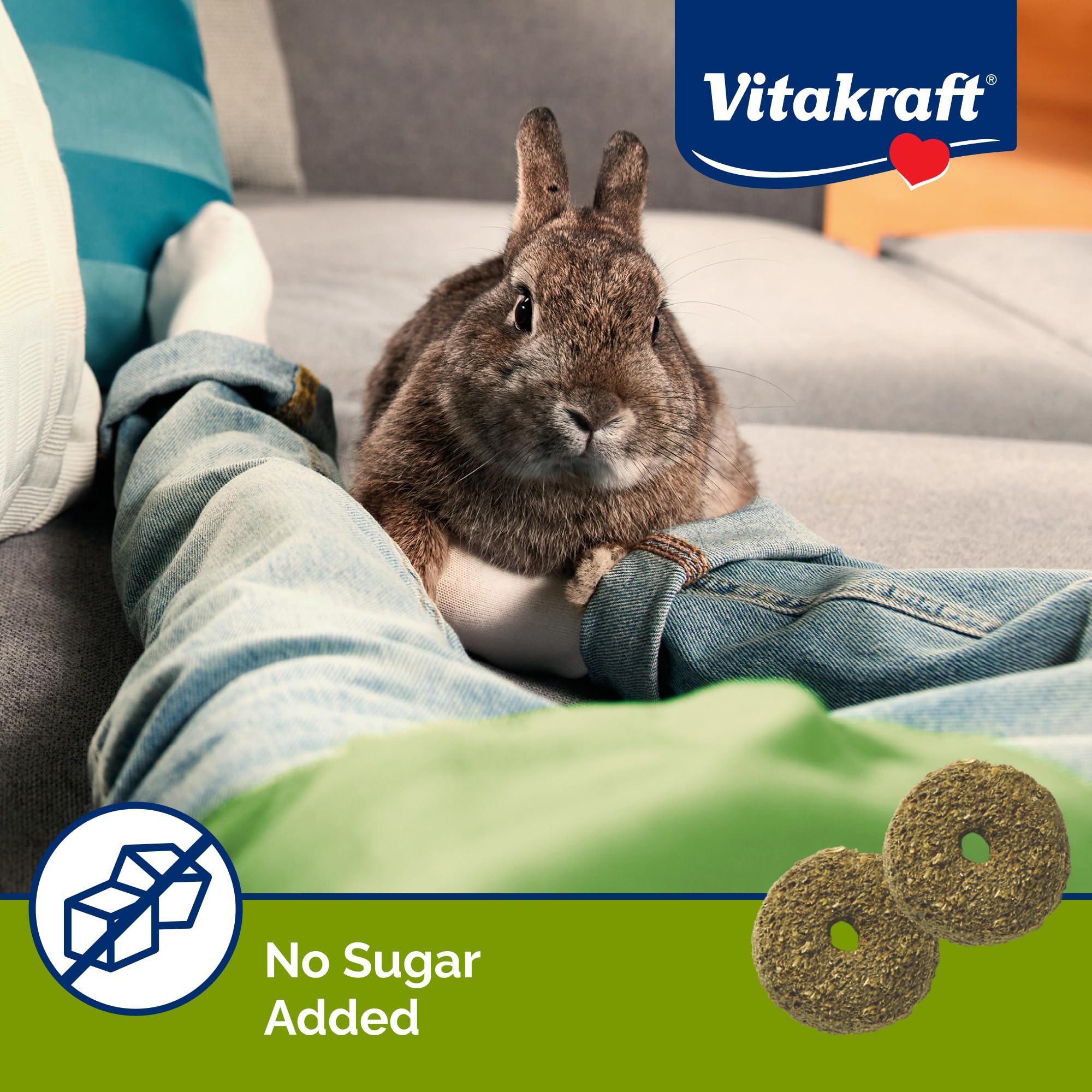 Vitakraft Nibble Rings : texture croquante aidant l’entretien des dents par usure naturelle.