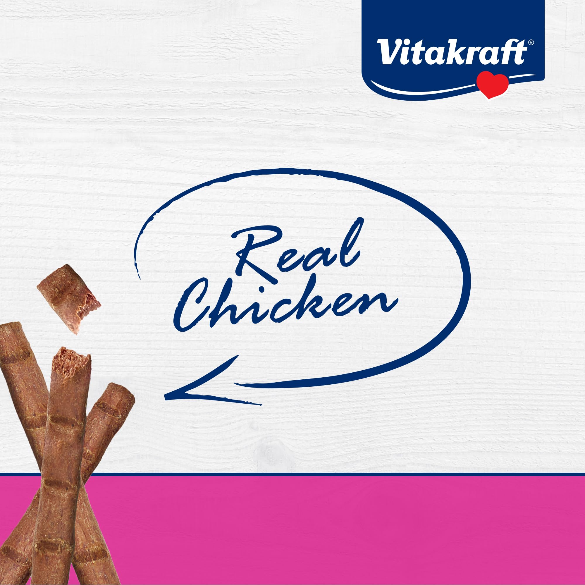 Vitakraft PurrSticks poulet – texture douce adaptée aux chats avec dents sensibles